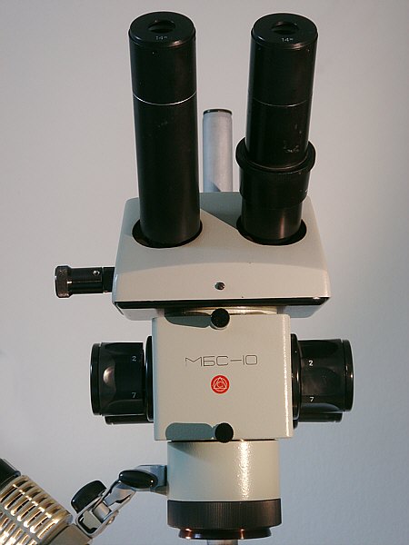 [ MBS-10 stereo microscope, detail ]