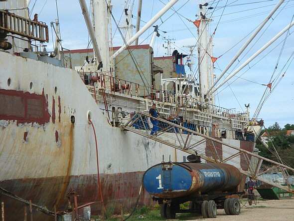 [ ocean liner in a shipyard at Mali Losinj (Croatia) ]
